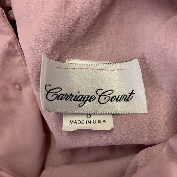 Vintage Dress Size 16 Carriage Court Light Pink Shoulder Pads Long Sleeve 80s - Picture 4 of 6